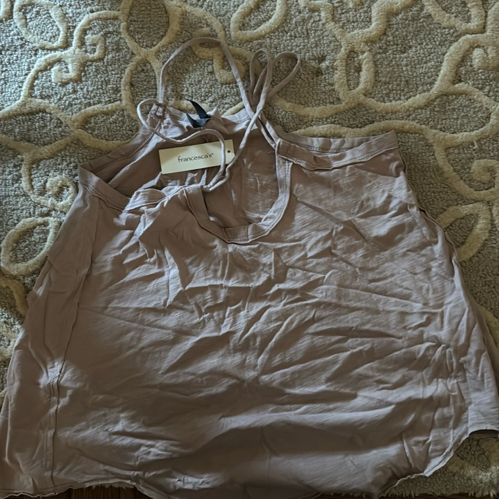 Lilac criss crossed top